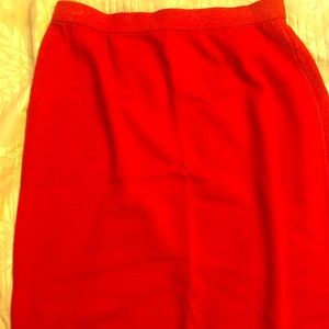 Red St. John skirt